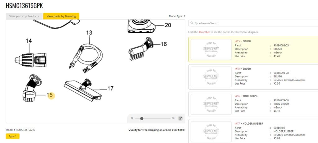 black and decker steam mop replacement parts