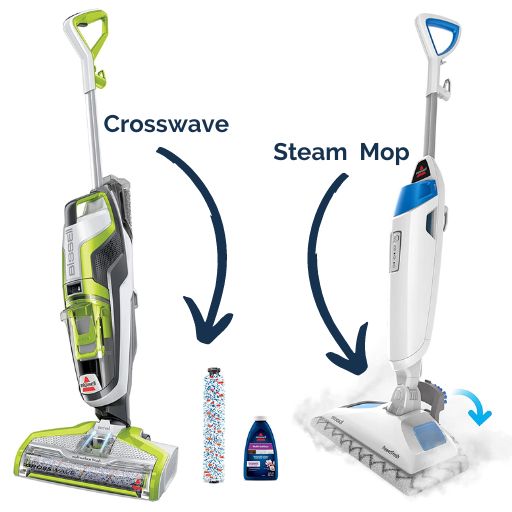 steam mop vs bissell crosswave