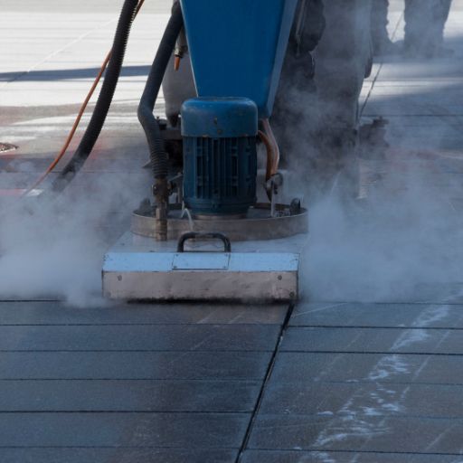 steam cleaning concrete